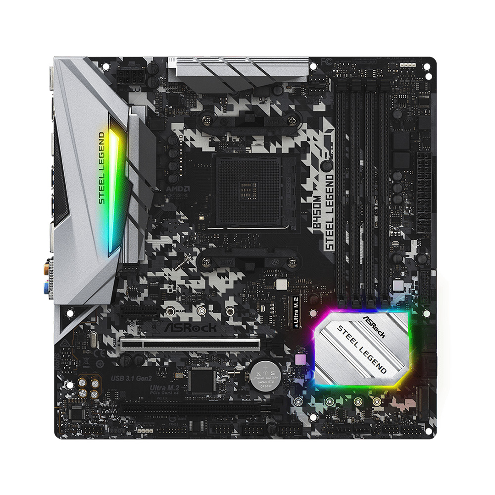 Imagem de PLACA MAE (AMD) ASROCK B450M STEEL LEGEND DDR4 AM4 90-MXB9Y0-A0BAYZ
