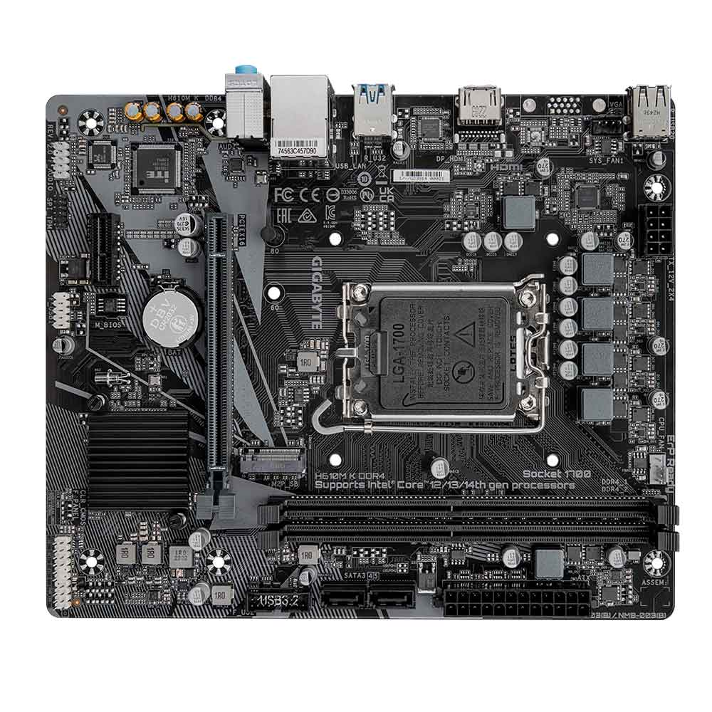 Imagem de PLACA MAE (INTEL) GIGABYTE H610M K DDR4 2.0 LGA1700 12� 13� E 14� GERACAO