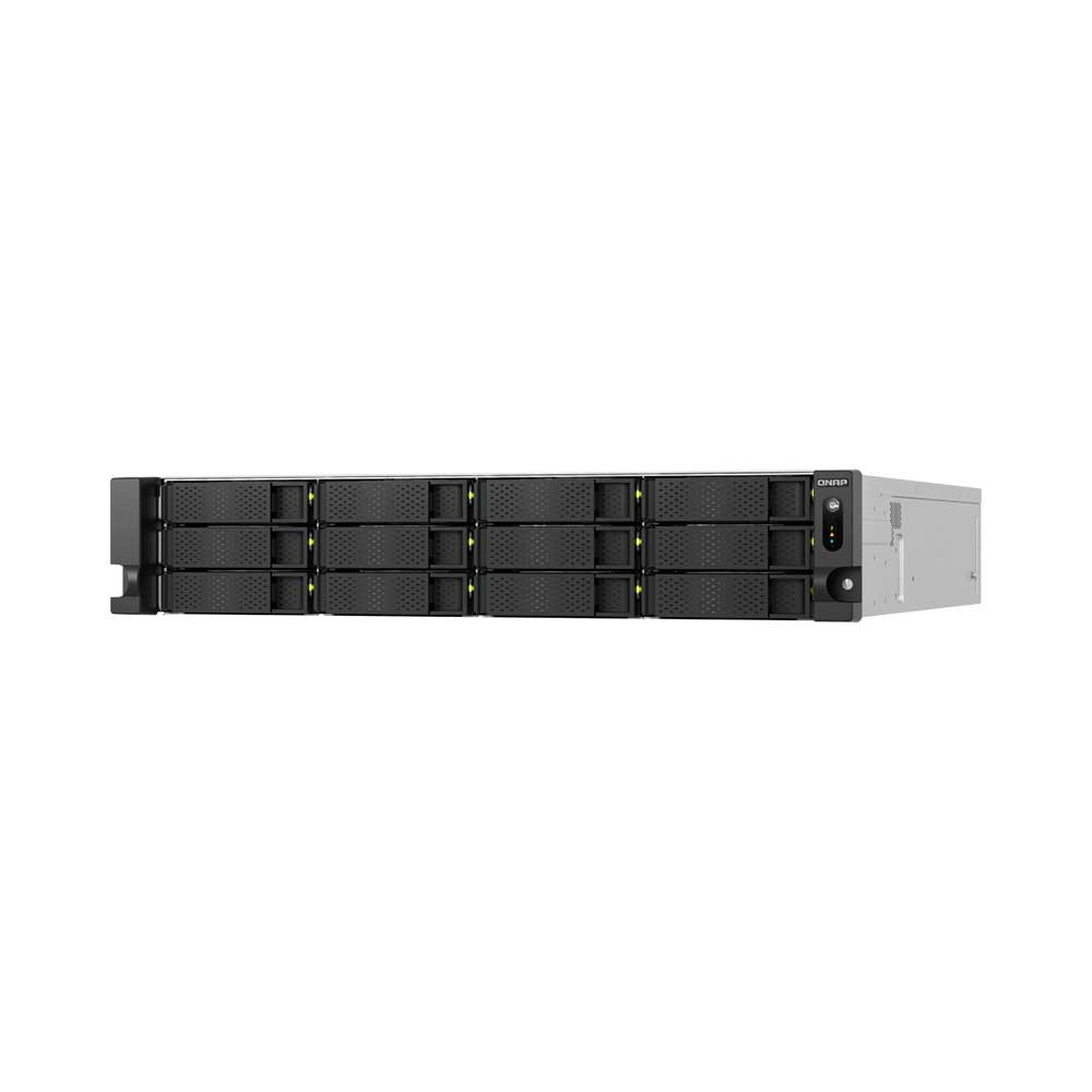 Imagem de STORAGE NAS QNAP 12 BAIAS AMD RYZEN 5 7000 6 CORE, 5.1 GHz, 16GB RAM, 1x 2.5GBE RJ45, RACK 2U TS-h1277AXU-RP-R5-16G-US