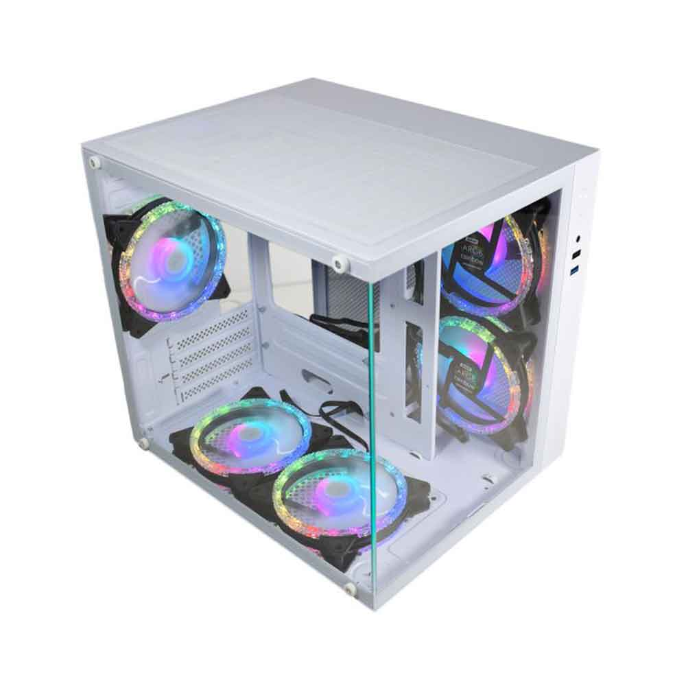 Imagem de GABINETE GAMER K-MEX AQUARIO CG-W2SB MICRO ATX BRANCO