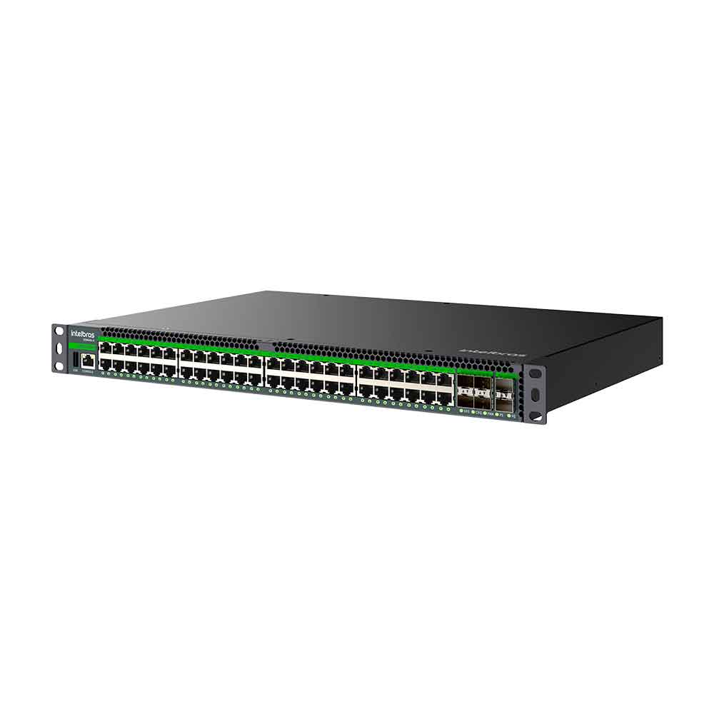 Imagem de SWITCH INTELBRAS 48 PORTAS L3 GIGABIT GERENCIAVEL + 6 PORTAS SFP S3054G-B - 4760077