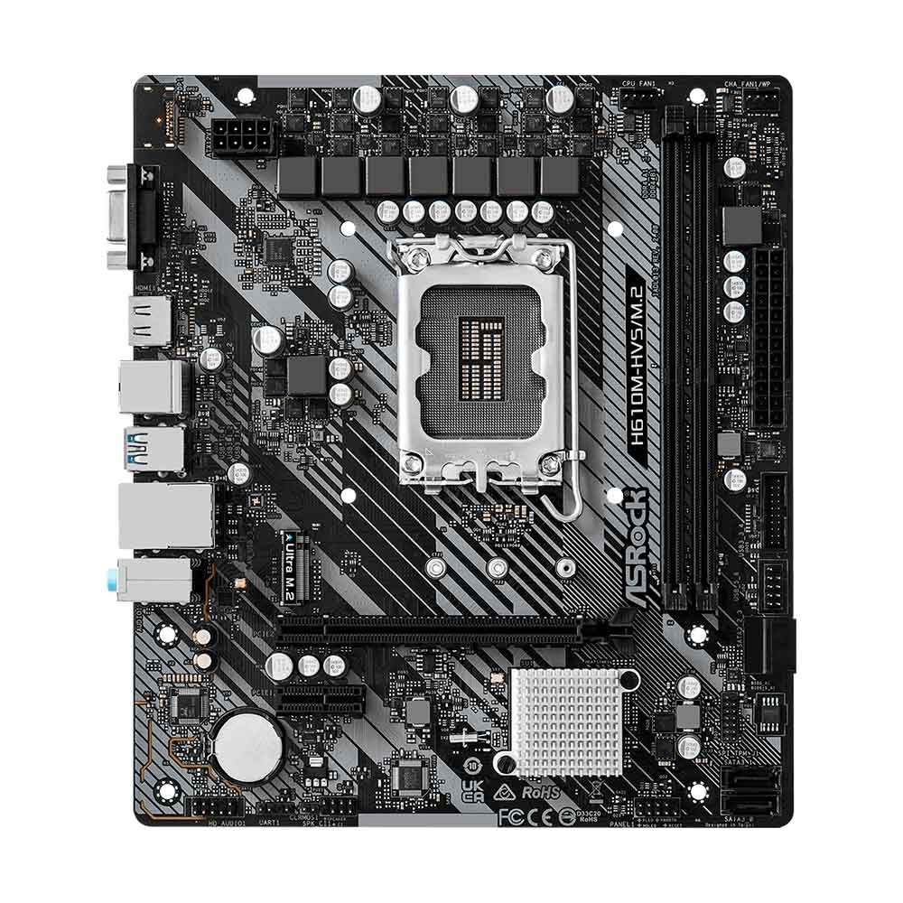 Imagem de PLACA MAE (INTEL) ASROCK H610M-HVS M.2 DDR4 LGA1700 12° 13° E 14° GERACAO