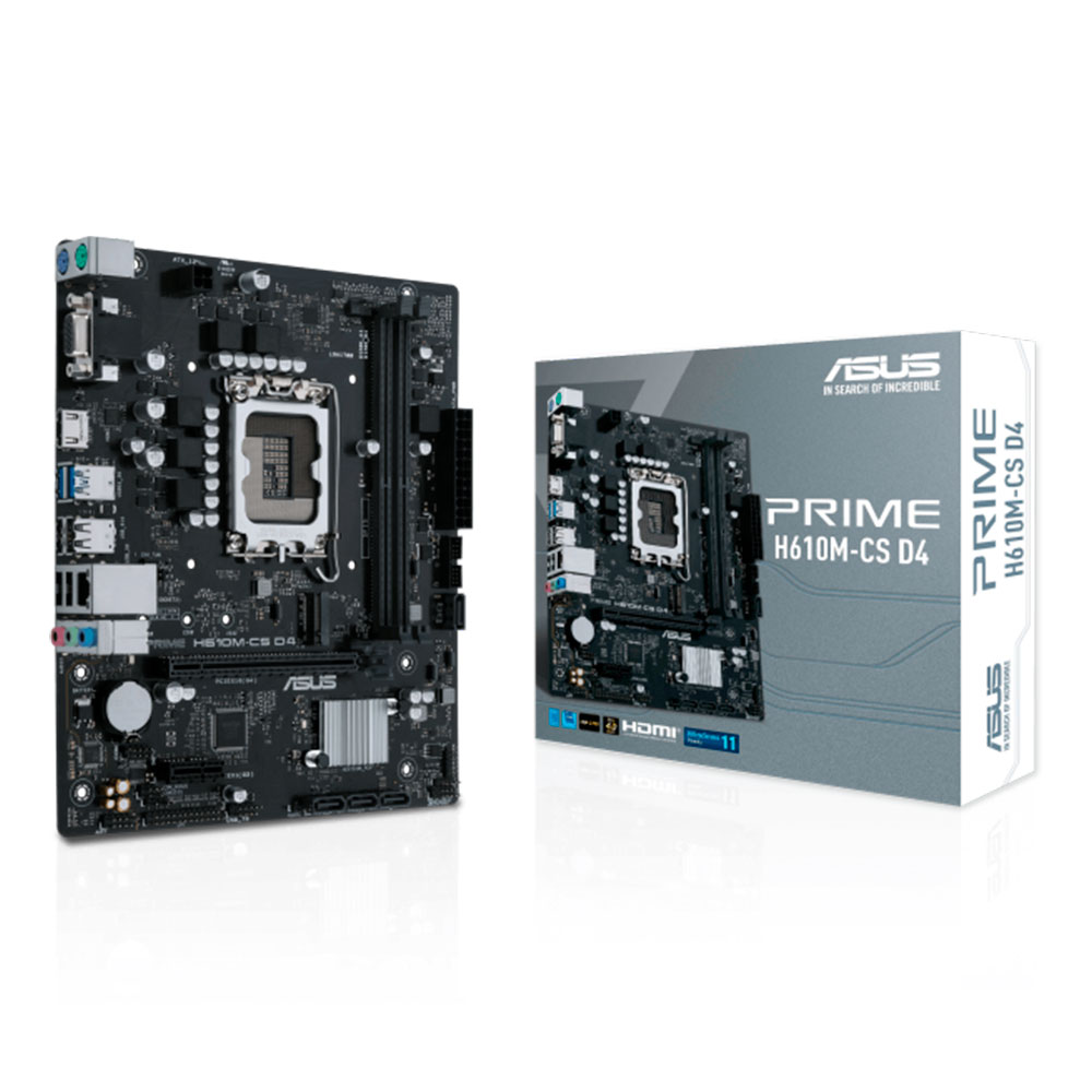 Imagem de PLACA MAE (INTEL) ASUS PRIME H610M-CS D4 DDR4 LGA1700 12° 13° E 14° GERACAO