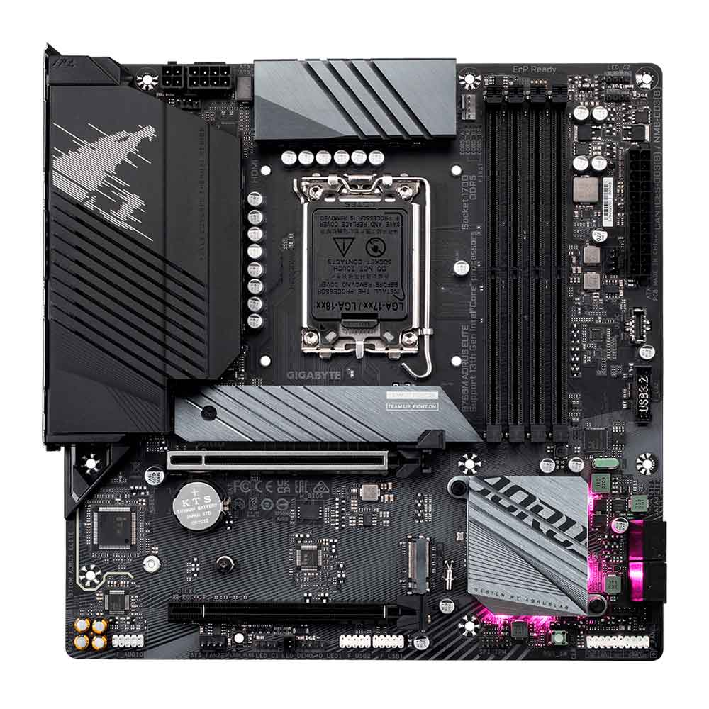 Imagem de PLACA MAE (INTEL) GIGABYTE B760M AORUS ELITE DDR5 LGA1700 12° 13° E 14° GERACAO