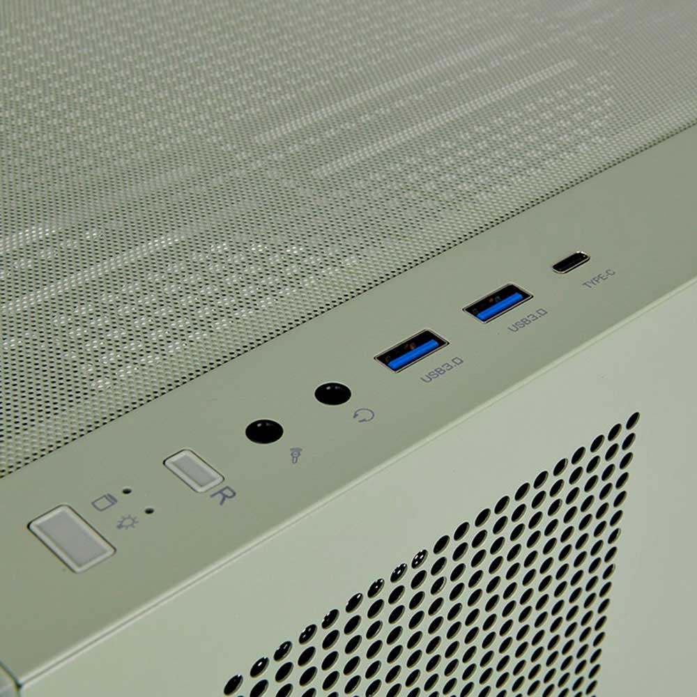 Imagem de GABINETE GAMER THERMALTAKE VIEW 270 PLUS TG ARGB MATCHA GREEN 3 FANS 120MM - CA-1Y7-00M6WN-01