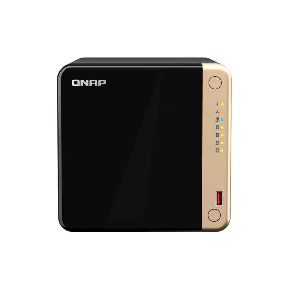 Imagem de STORAGE NAS QNAP 4 BAIAS INTEL CELERON N5095 4 CORE, 2.9GHZ, 8GB, 2x 2.5 GBE TORRE - TS-464-8G-BR
