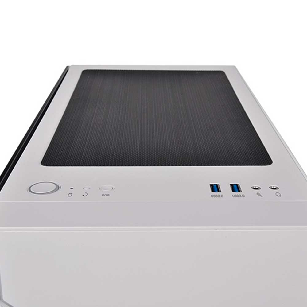 Imagem de GABINETE GAMER THERMALTAKE H200 TG RGB WHITE C/ FAN 120MM - CA-1M3-00M6WN-00