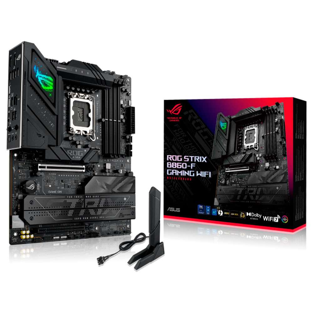Imagem de PLACA MAE (INTEL) ASUS PRIME ROG STRIX B860-F GAMING WIFI DDR5 LGA1851 ULTRA PROCESSORS