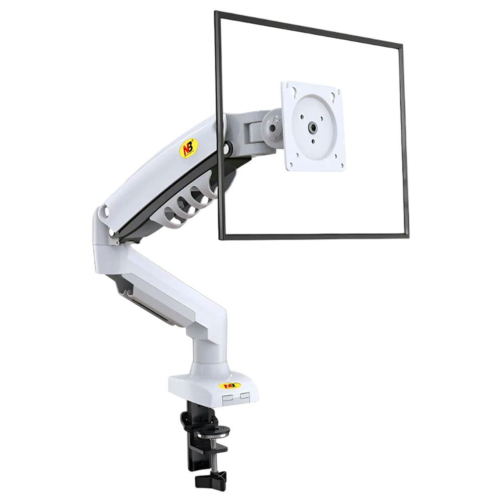Imagem de SUPORTE MONITOR NORTH BAYOU PISTAO A GAS MORSA 17" A 30" BRANCO - NB-F80-XE