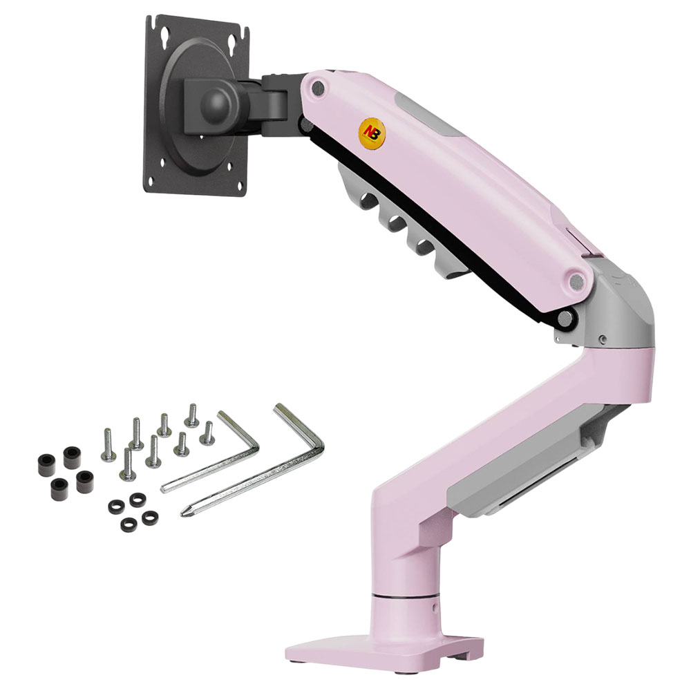 Imagem de SUPORTE MONITOR NORTH BAYOU PISTAO A GAS MORSA 17" A 30" ROSA - NB-F80-XJ