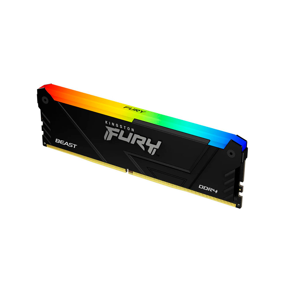 Imagem de MEMORIA KINGSTON FURY BEAST RGB 8GB DDR4 3200MHZ 1.35V BLACK DESKTOP - KF432C16BB2A/8
