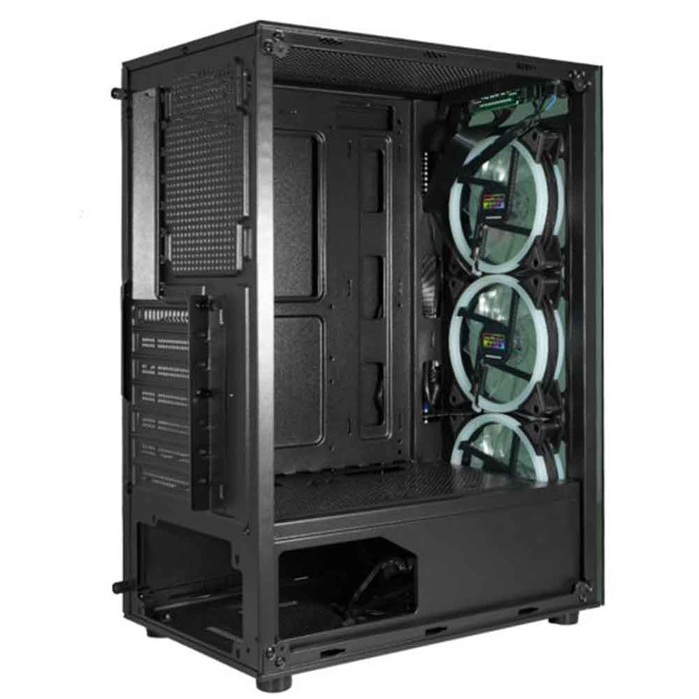 Imagem de GABINETE GAMER K-MEX CG-30C5 PRETO COM COOLER PAINEL DE VIDRO