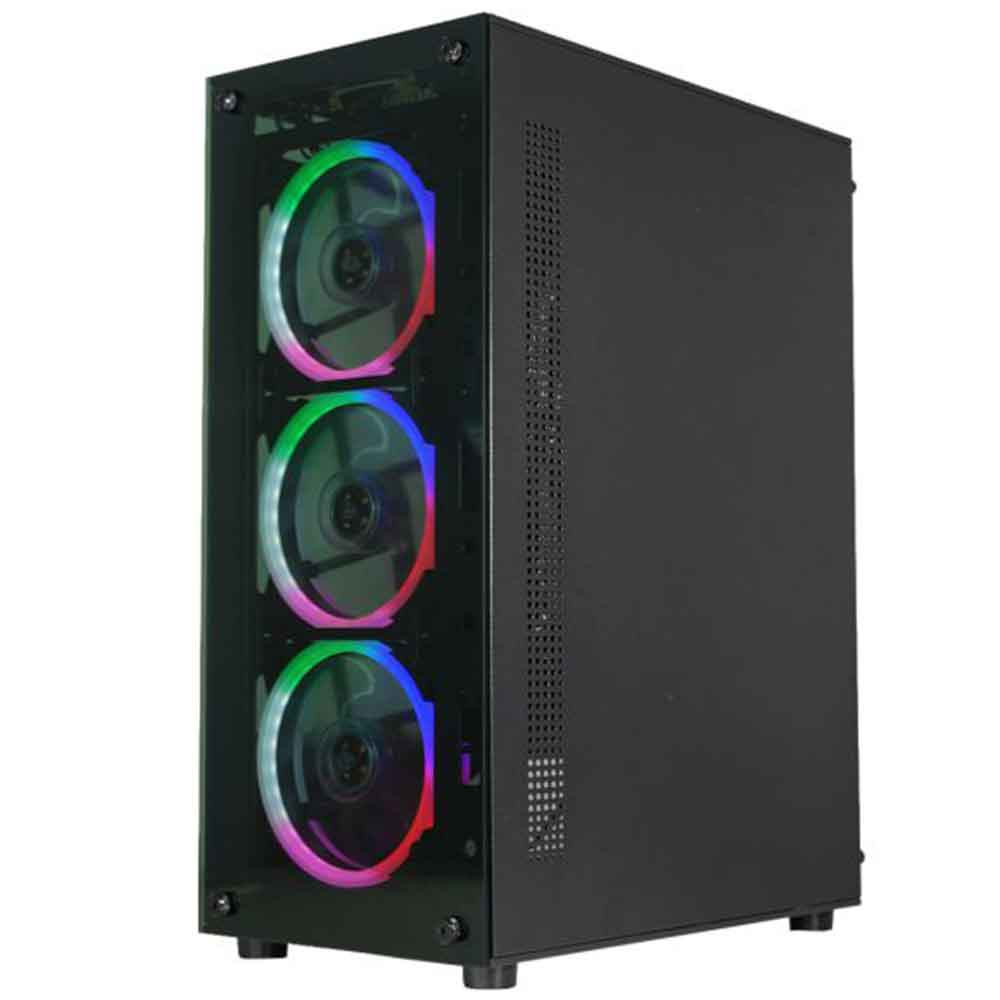 Imagem de GABINETE GAMER K-MEX CG-30C5 PRETO COM COOLER PAINEL DE VIDRO