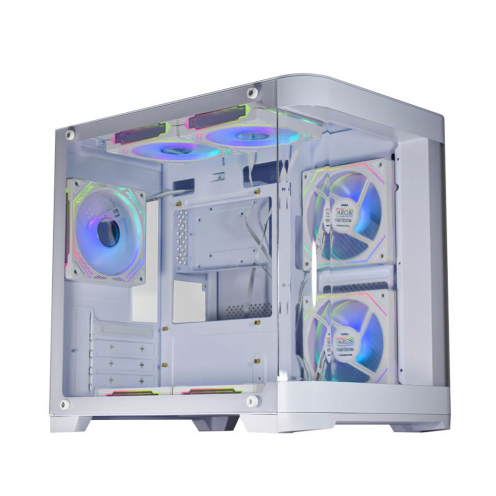 Imagem de GABINETE GAMER K-MEX AQUARIO CG-W1AG CURVA BRANCO MICRO ATX SEM FAN