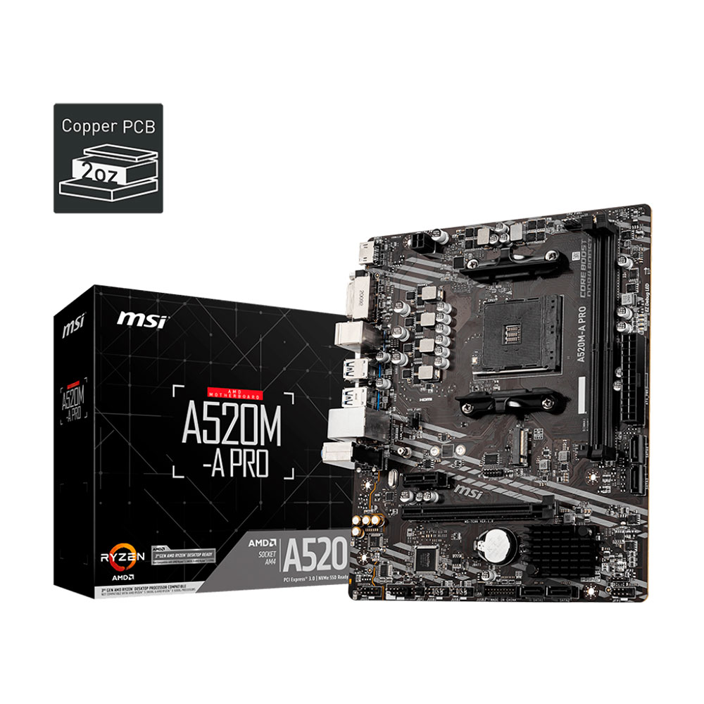 Imagem de PLACA MAE (AMD) MSI A520M-A PRO DDR4 AM4