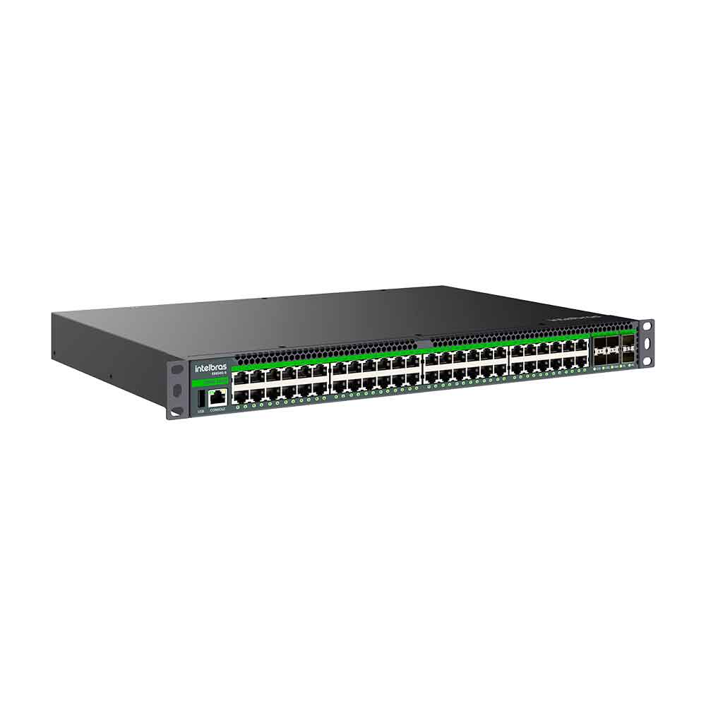 Imagem de SWITCH INTELBRAS 48 PORTAS L3 GIGABIT GERENCIAVEL + 6 PORTAS SFP S3054G-B - 4760077
