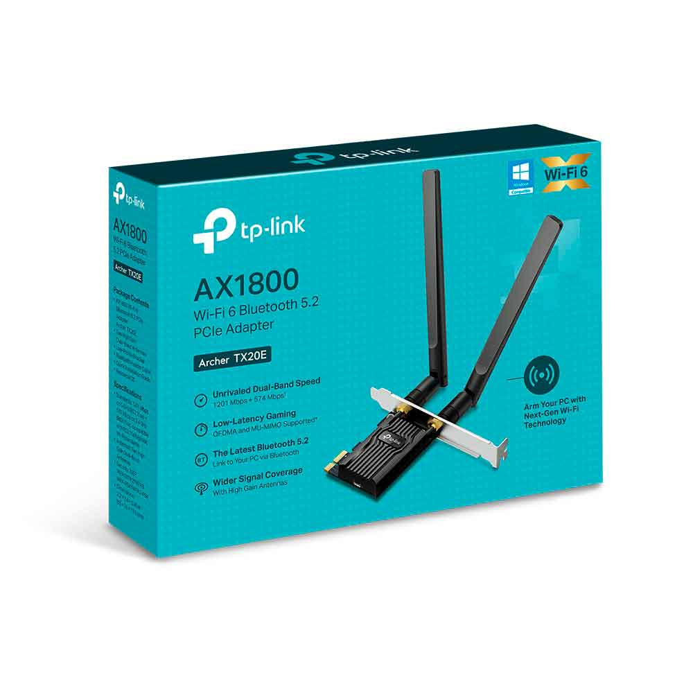 Imagem de ADAPTADOR WI-FI 6 PCIe TP-LINK BLUETOOTH 5.2 ARCHER TX20E AX1800