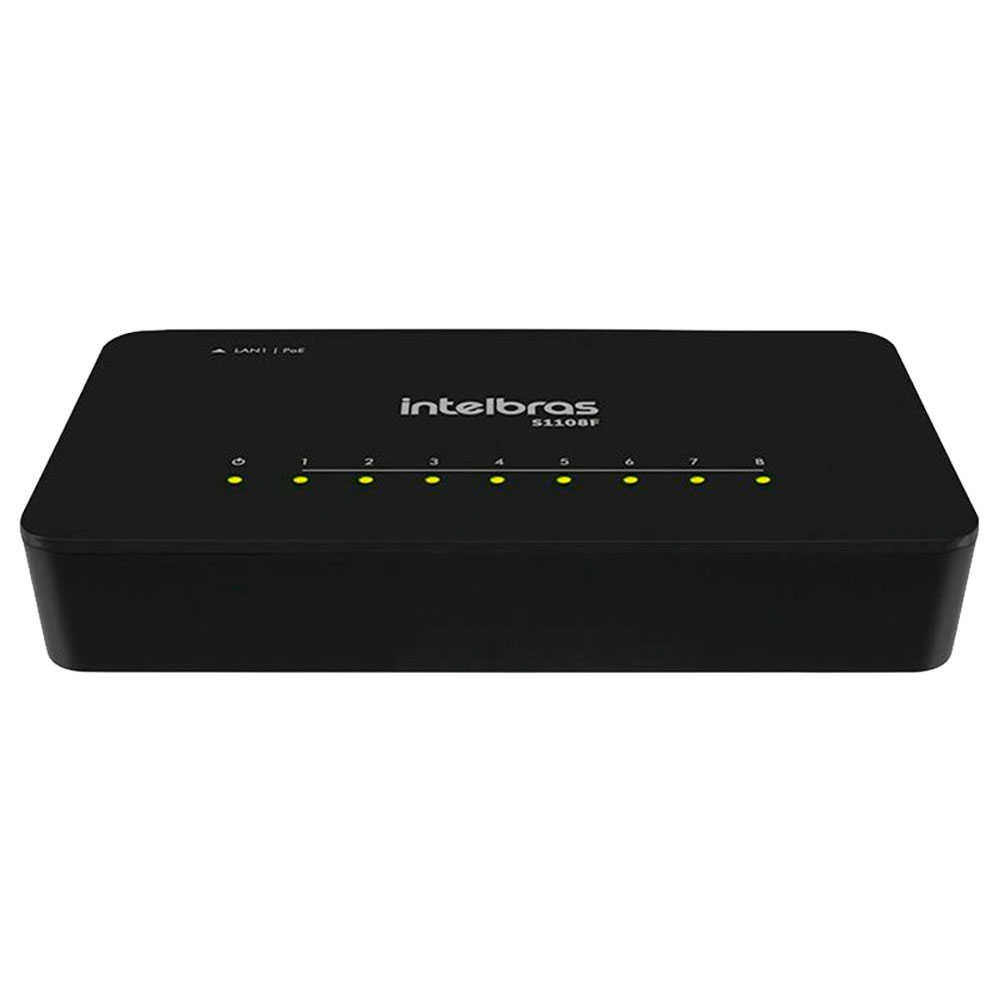 Imagem de SWITCH INTELBRAS 8 PORTAS FAST COM POE IN PASSIVO LAN 1 S1108F - 4760117