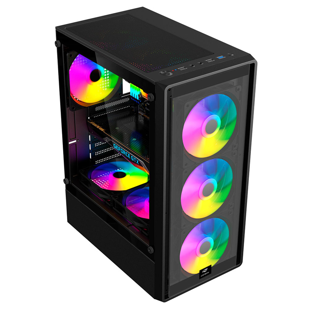Imagem de GABINETE GAMER C3TECH MT-G140BK SEM FONTE PRETO