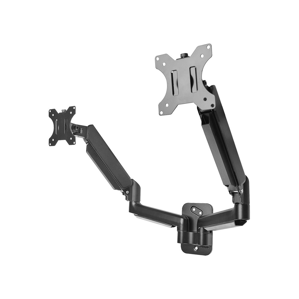 Imagem de SUPORTE MONITOR COM PISTAO A GAS DE PAREDE PARA 2 MONITORES 10" A 35" PIX - 079-0091