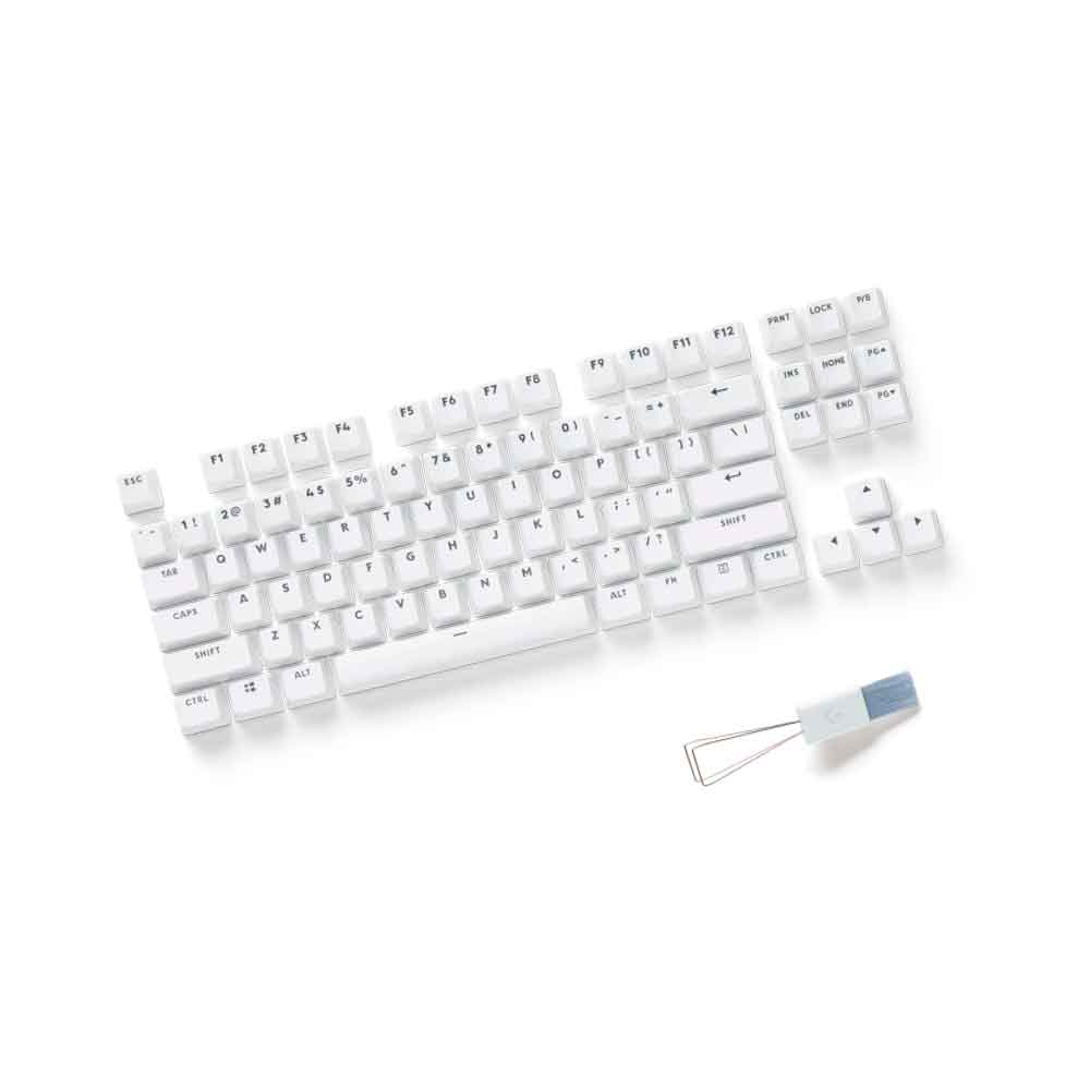 Imagem de CAPA DE TECLAS P/ TECLADO GAMER LOGITECH G KEY CAPS W/PULLER/BRUSH BRANCO - 943-000767