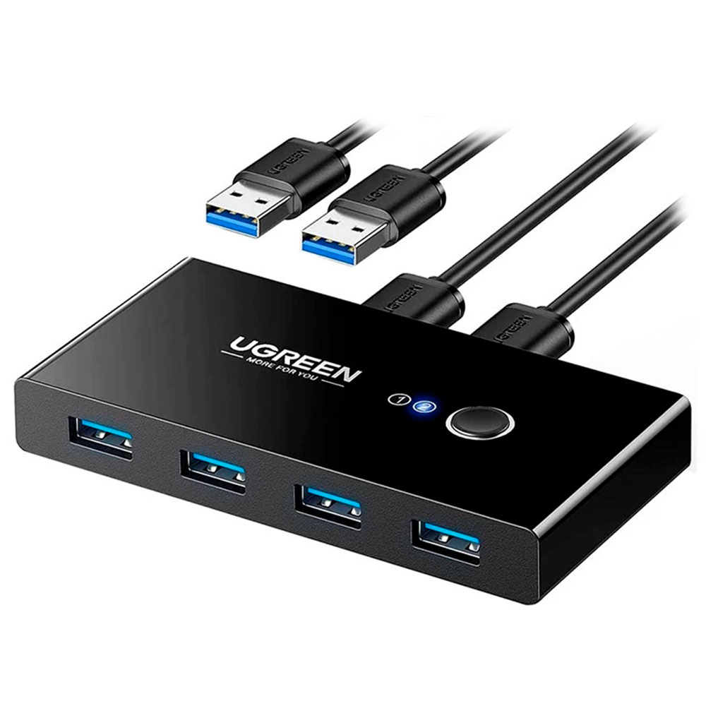 Imagem de SWITCH KVM COM 2P USB 3.0 IN E 4P USB 3.0 OUT PRETO - US216