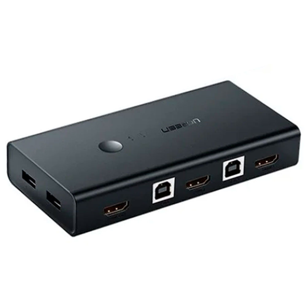 Imagem de SWITCH KVM UGREEN 4K COM 4P USB 2.0/2P USB-B IN/HDMI OUT/2P HDMI IN - CM200