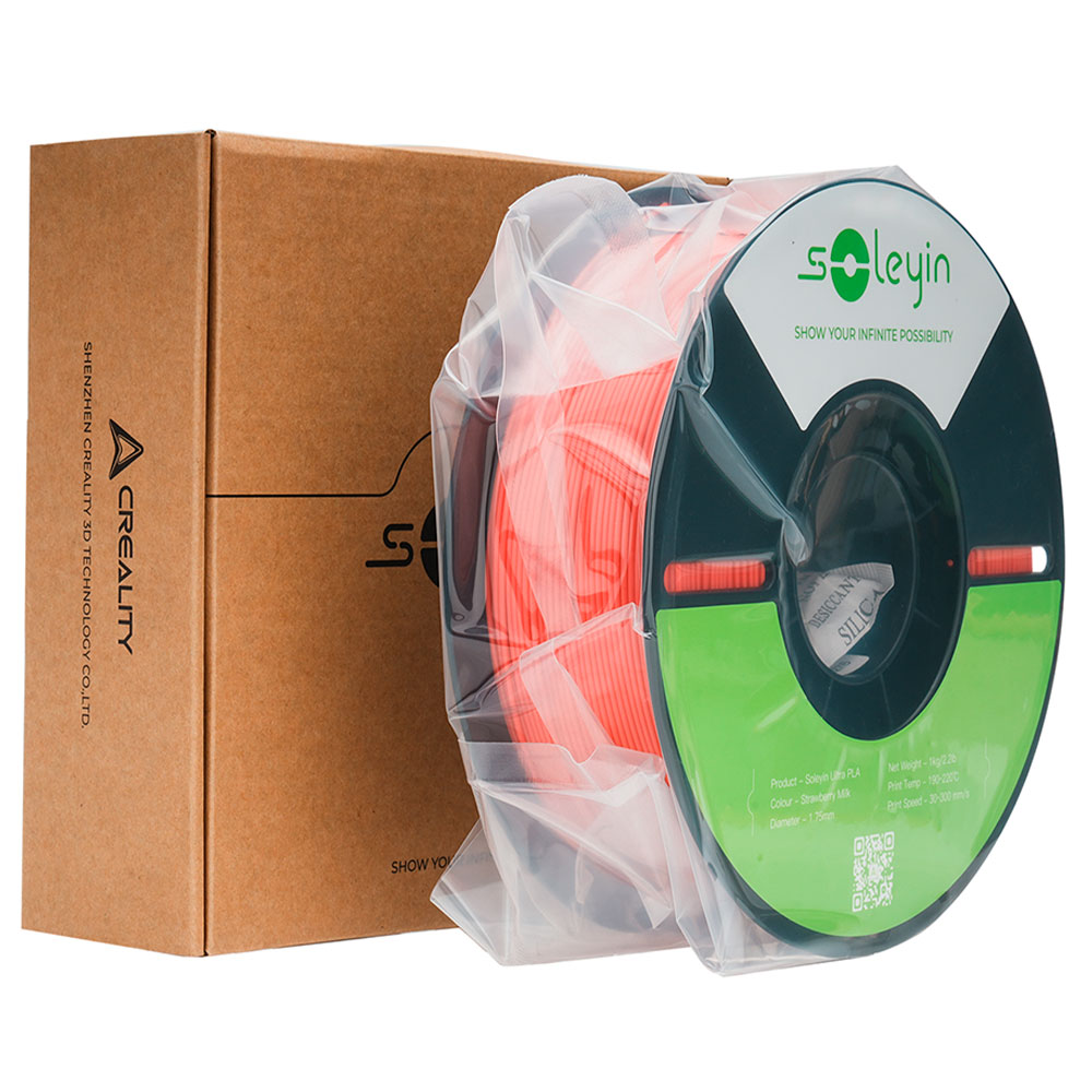 Imagem de FILAMENTO CREALITY SOLEYIN ULTRA PLA (STRAWBERRY MILK) 1,75MM 3301010602