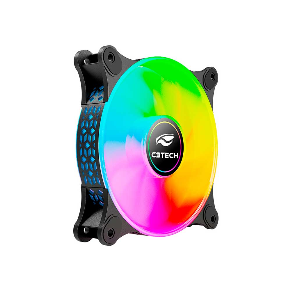 Imagem de COOLER PARA GABINETE C3TECH ARGB PRETO F9-L170BKRGB 120MM