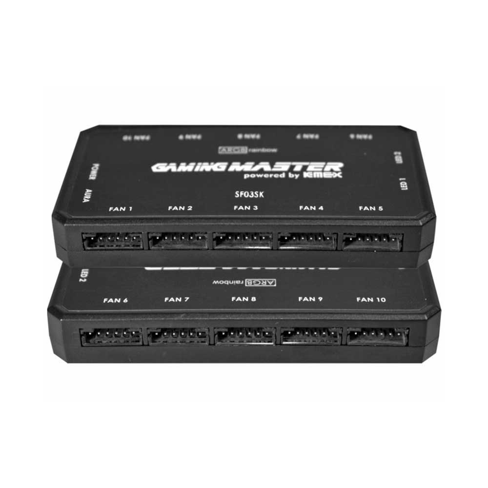 Imagem de KIT COOLER K-MEX ARGB AATAK1 3 COOLERS 120 MM COM CONTROLADORA