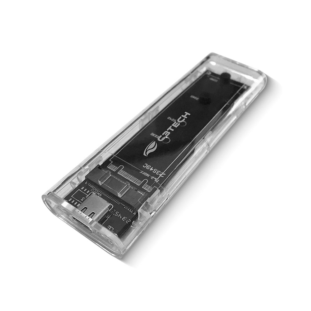 Imagem de GAVETA PARA SSD EXTERNO C3TECH M.2 SATA CH-M100 TRANSPARENTE