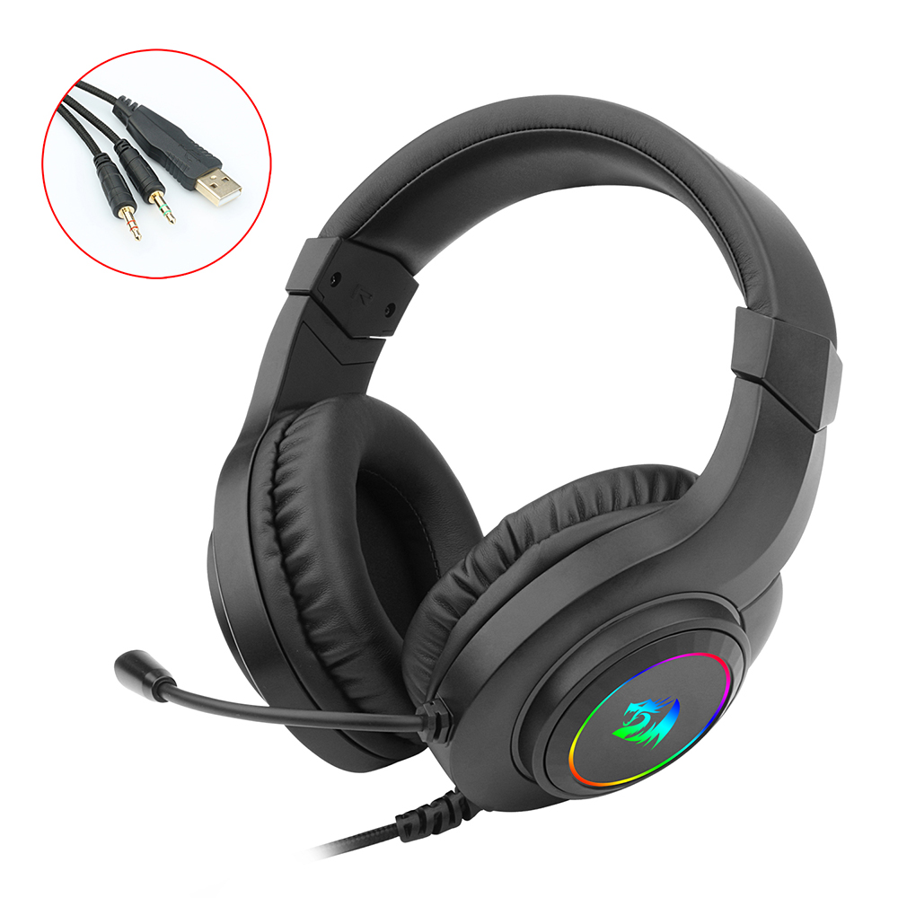 Imagem de HEADSET GAMER REDRAGON HYLAS PRETO - H260RGB