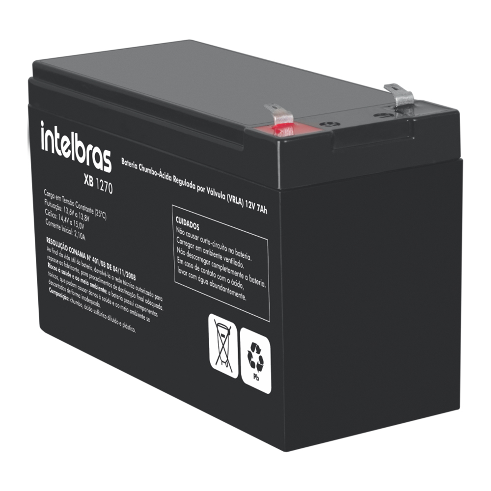 Imagem de BATERIA SELADA INTELBRAS XB1270 VRLA 12V 7A ALARME