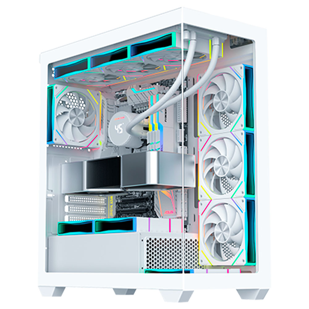 Imagem de GABINETE GAMER K-MEX AQUARIO CG-W6DY TOWER BRANCA ATX SEM FAN