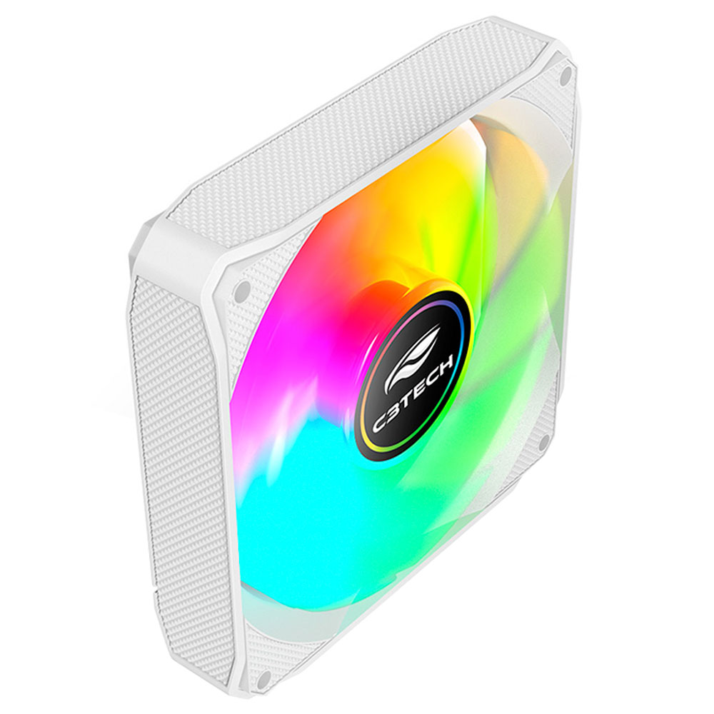 Imagem de COOLER PARA GABINETE C3TECH RGB BRANCO F9-L180WHM 120MM