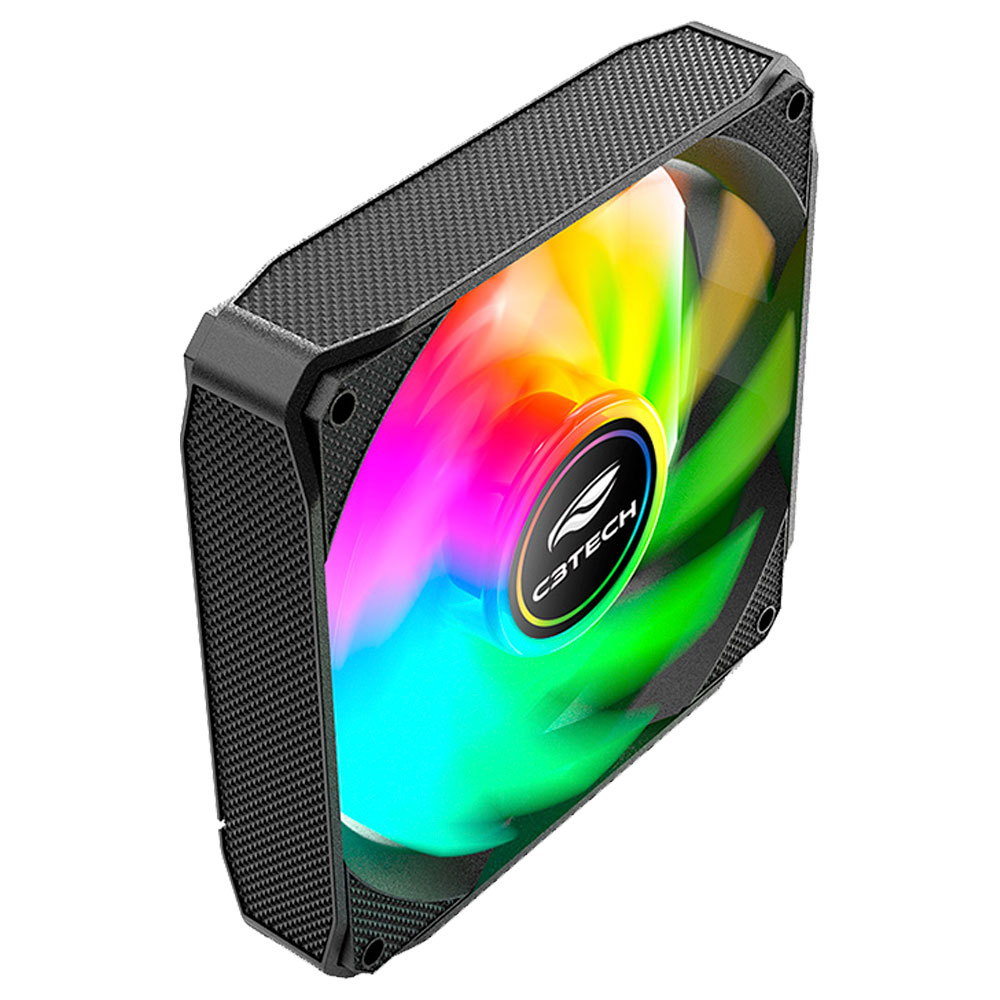 Imagem de COOLER PARA GABINETE C3TECH RGB PRETO F9-L180BKM 120MM