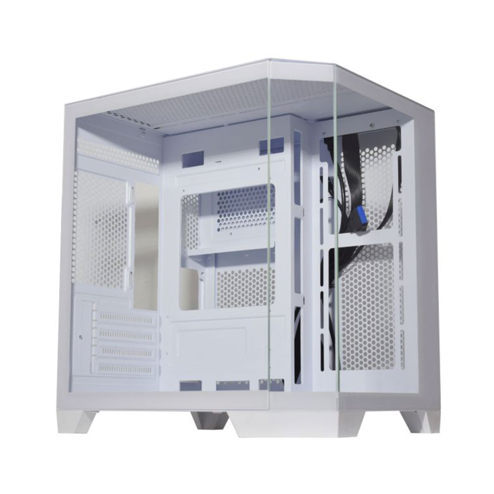 Imagem de GABINETE GAMER K-MEX AQUARIO CG-W620 ANGULO BRANCO MICRO ATX SEM FAN
