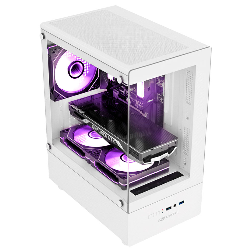 Imagem de GABINETE GAMER C3TECH MT-G150WH SEM FONTE BRANCO