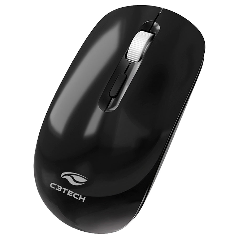 Imagem de MOUSE C3TECH SEM FIO RECARREGAVEL BLUETOOTH E RECEPTOR M-BT80BK