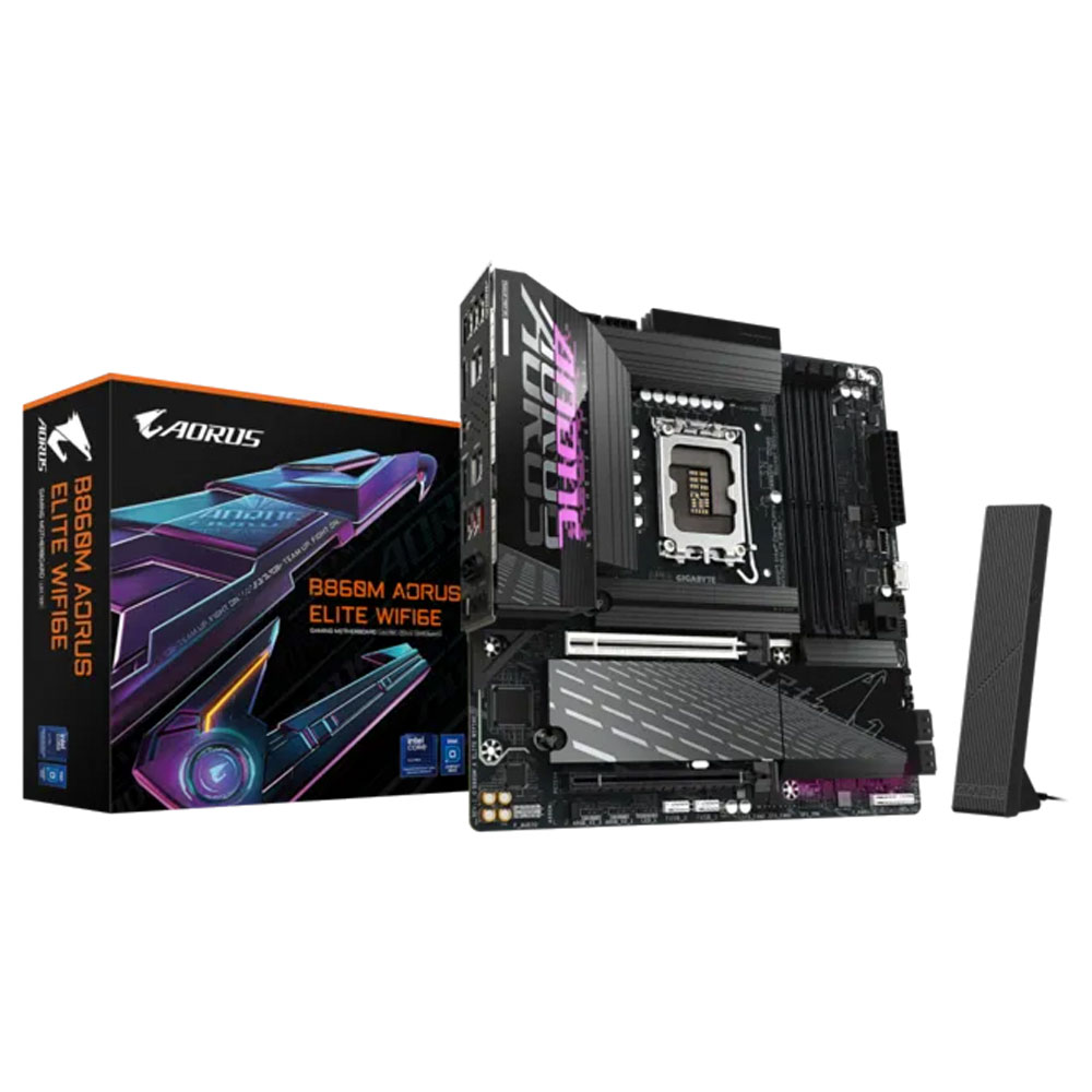 Imagem de PLACA MAE (INTEL) GIGABYTE B860M A ELITE WIFI6E 1.1 DDR5 LGA1851 ULTRA PROCESSORS