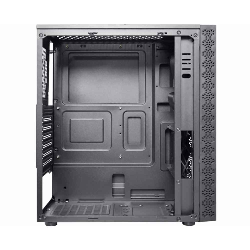 Imagem de GABINETE GAMER K-MEX CG-42TP KRATOS COM PAINEL LED RGB PRETO