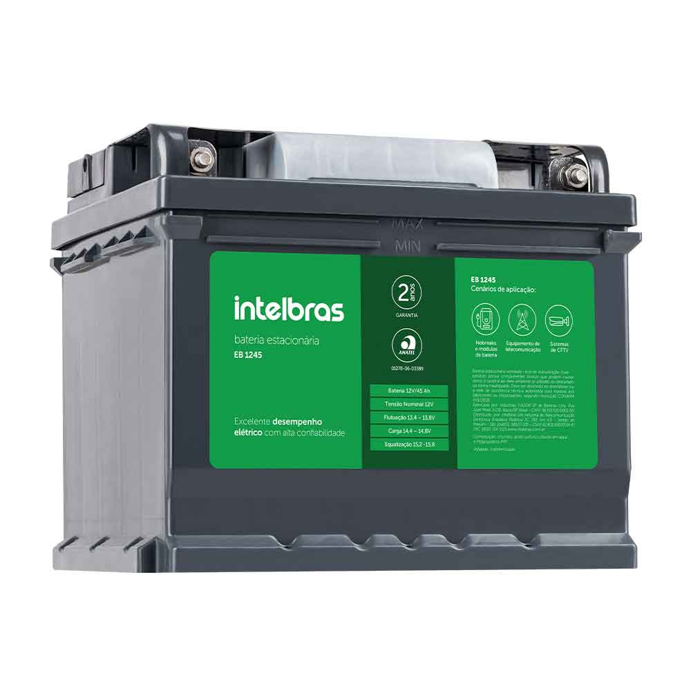 Mostrar detalhes de BATERIA ESTACIONARIA INTELBRAS PB-ACIDO 12V 45AH EB 1245 - 4860006 Imagem de BATERIA ESTACIONARIA INTELBRAS PB-ACIDO 12V 45AH EB 1245 - 4860006