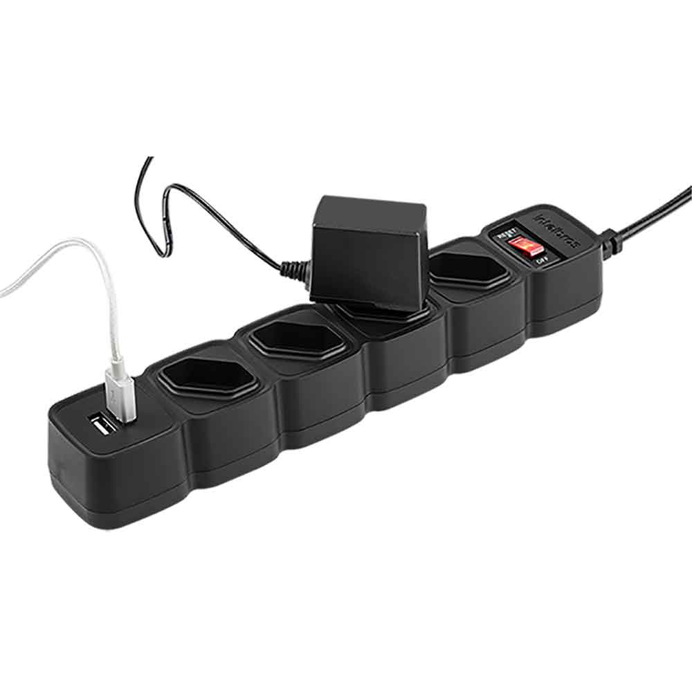 Mostrar detalhes de FILTRO DE LINHA INTELBRAS 4T E 2 USB EPE 204 USB + CABO 3M PRETO 4824207 Imagem de FILTRO DE LINHA INTELBRAS 4T E 2 USB EPE 204 USB + CABO 3M PRETO 4824207