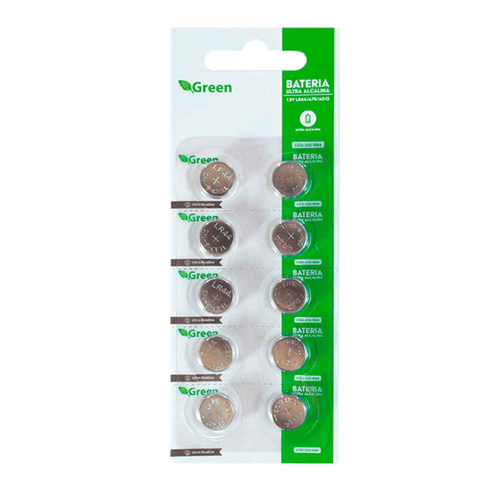 Mostrar detalhes de BATERIA LR44 1,5 ALCALINA 10 UNIDADES - 013-1544 Imagem de BATERIA LR44 1,5 ALCALINA 10 UNIDADES - 013-1544