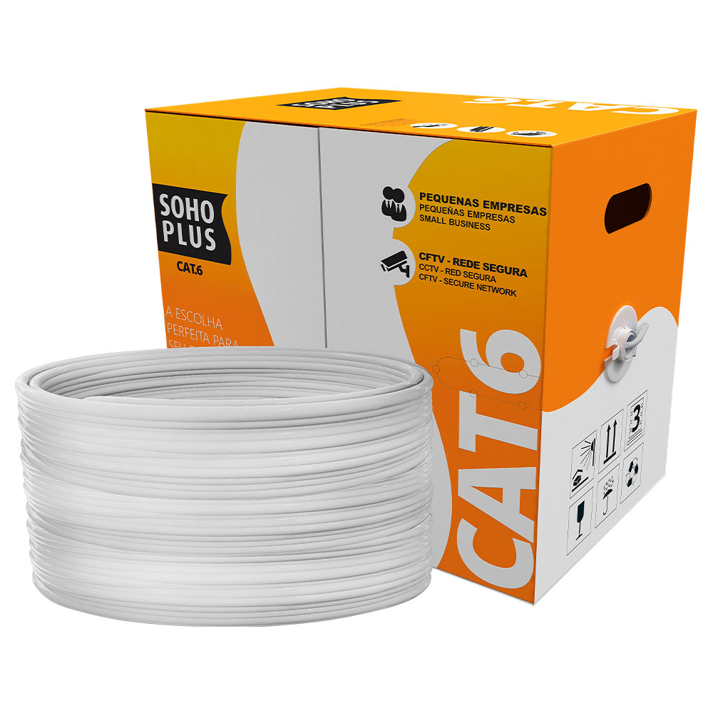 Mostrar detalhes de CABO REDE LAN FURUKAWA SOHOPLUS CAT6 U/UTP CMX BRANCO CERTIFICADO CX 305M Imagem de CABO REDE LAN FURUKAWA SOHOPLUS CAT6 U/UTP CMX BRANCO CERTIFICADO CX 305M