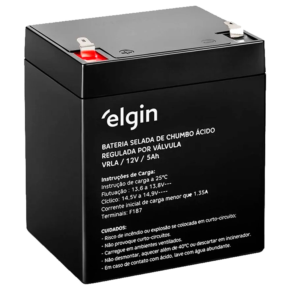 Mostrar detalhes de BATERIA 12V 5AH SELADA DE CHUMBO VRLA 82350 ELGIN Imagem de BATERIA 12V 5AH SELADA DE CHUMBO VRLA 82350 ELGIN