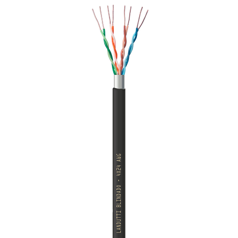 Mostrar detalhes de CABO DE REDE CAT5E F-UTP CMX LANDUTTI BLINDADO 100M PT CONDUTTI Imagem de CABO DE REDE CAT5E F-UTP CMX LANDUTTI BLINDADO 100M PT CONDUTTI