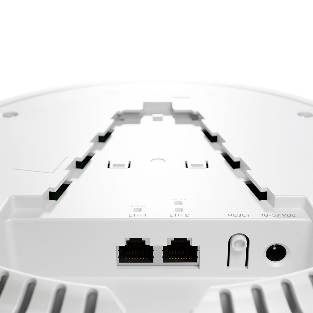 Imagem de ACCESS POINT MIKROTIK WIFI 6 COM 02 PORTAS GIGA DUAL BAND 1800MBPS POE CAPGI-5HAXD2HAXD (CAP AX)