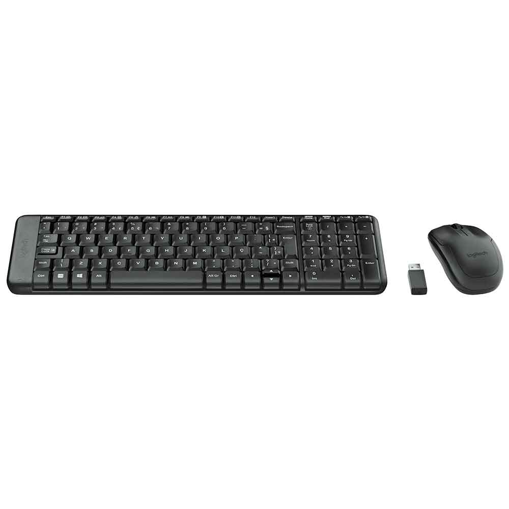 Mostrar detalhes de KIT MOUSE E TECLADO LOGITECH MK220 SEM FIO PTO Imagem de KIT MOUSE E TECLADO LOGITECH MK220 SEM FIO PTO