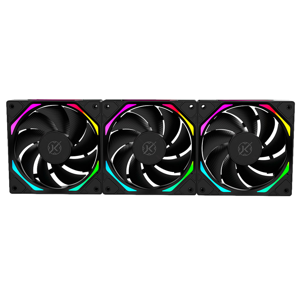 Imagem de KIT COOLER KALKAN HALO ARGB PRETO KLK00019 120MM